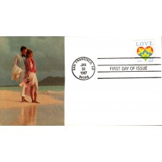 #2248 LOVE - Hearts Spiro FDC