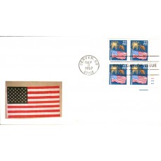 #2276 Flag and Fireworks Spiro FDC