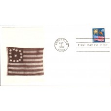 #2276 Flag and Fireworks Spiro FDC