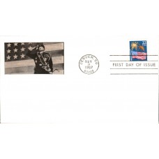 #2276 Flag and Fireworks Spiro FDC