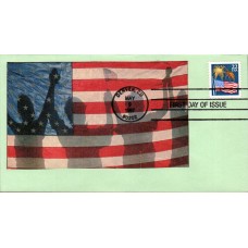 #2276 Flag and Fireworks Spiro FDC