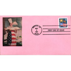 #2276 Flag and Fireworks Spiro FDC