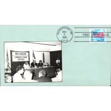 #2278 Flag and Clouds Spiro FDC