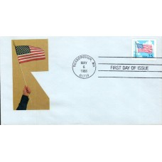 #2278 Flag and Clouds Spiro FDC