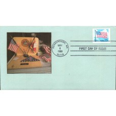 #2278 Flag and Clouds Spiro FDC