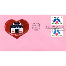 #2440-41 Love - Birds Spiro FDC