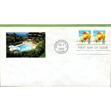 #2443 Beach Umbrella Spiro FDC