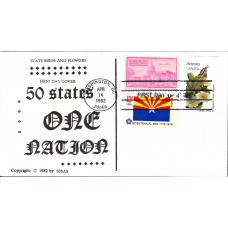 #1955 Arizona Birds - Flowers Combo SSSAS FDC