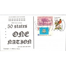 #1959 Connecticut Birds - Flowers Combo SSSAS FDC