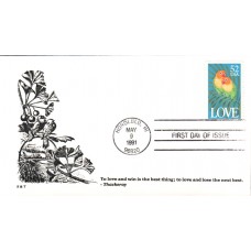 #2537 Love - Parrots S & T FDC