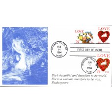 #2814C Love - Dove Dual S & T FDC