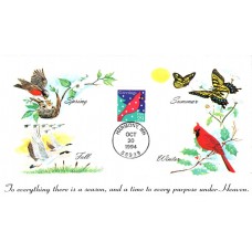 #2874 Cardinal in Snow S & T FDC