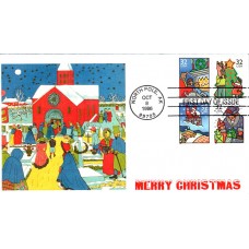 #3108-11 Christmas Scenes S & T FDC