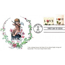 #3497//99 Rose and Love Letter S & T FDC