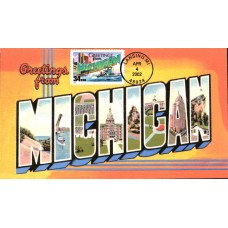 #3582 Greetings From Michigan  S & T FDC