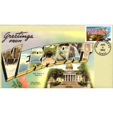 #3605 Greetings From Vermont S & T FDC