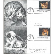 #3670-71 Neuter - Spay S & T FDC Set