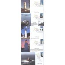 #4146-50 Pacific Lighthouses S & T FDC Set