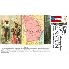 #4285 FOON: Georgia Flag S & T FDC