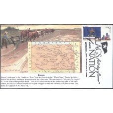 #4292 FOON: Kansas Flag S & T FDC