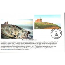 #UX306 Block Island Lighthouse S & T FDC