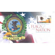 #4289 FOON: Illinois Flag Therome FDC