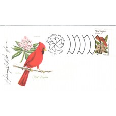 #2000 West Virginia Birds - Flowers Tudor House FDC