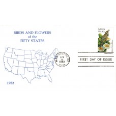 #1955 Arizona Birds - Flowers Unknown FDC