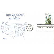 #1958 Colorado Birds - Flowers Unknown FDC