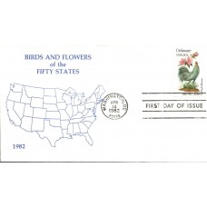 #1960 Delaware Birds - Flowers Unknown FDC