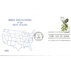 #1961 Florida Birds - Flowers Unknown FDC