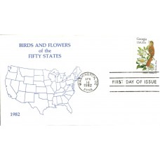 #1962 Georgia Birds - Flowers Unknown FDC