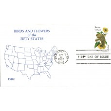 #1968 Kansas Birds - Flowers Unknown FDC