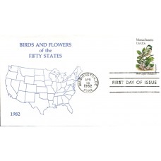 #1973 Massachusetts Birds - Flowers Unknown FDC