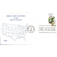 #1975 Minnesota Birds - Flowers Unknown FDC