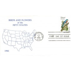 #1977 Missouri Birds - Flowers Unknown FDC