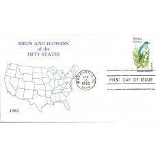 #1980 Nevada Birds - Flowers Unknown FDC