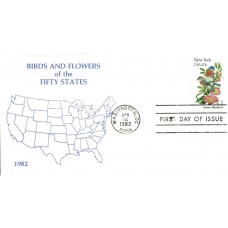 #1984 New York Birds - Flowers Unknown FDC