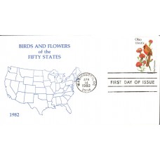 #1987 Ohio Birds - Flowers Unknown FDC