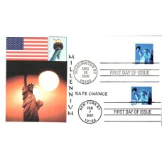 #3485 Statue of Liberty Dual Unknown FDC