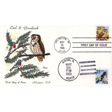 #2284-85 Owl and Grosbeak Van FDC