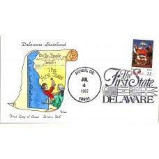 #2336 Delaware Statehood Van FDC