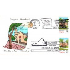 #2345 Virginia Statehood Van FDC