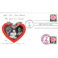 #2378 Love - Rose Van FDC