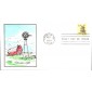 #1741 Illinois Windmill Watercolors FDC