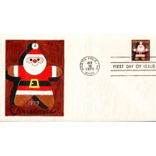 #1800 Santa Ornament Watercolors FDC