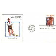 #1801 Will Rogers Watercolors FDC