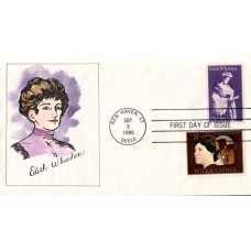 #1832 Edith Wharton Combo Watercolors FDC