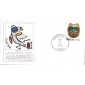 #1837 Indian Masks Watercolors FDC