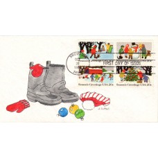 #2027-30 Christmas Scenes Watercolors FDC